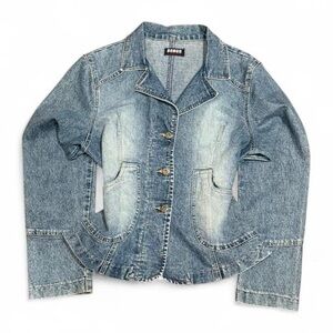 Y2K Bongo Bondage Faded Denim Jacket